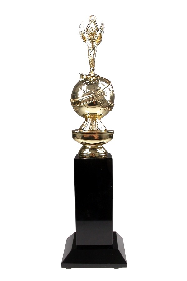 special Golden Globe award with angel and black crystal base